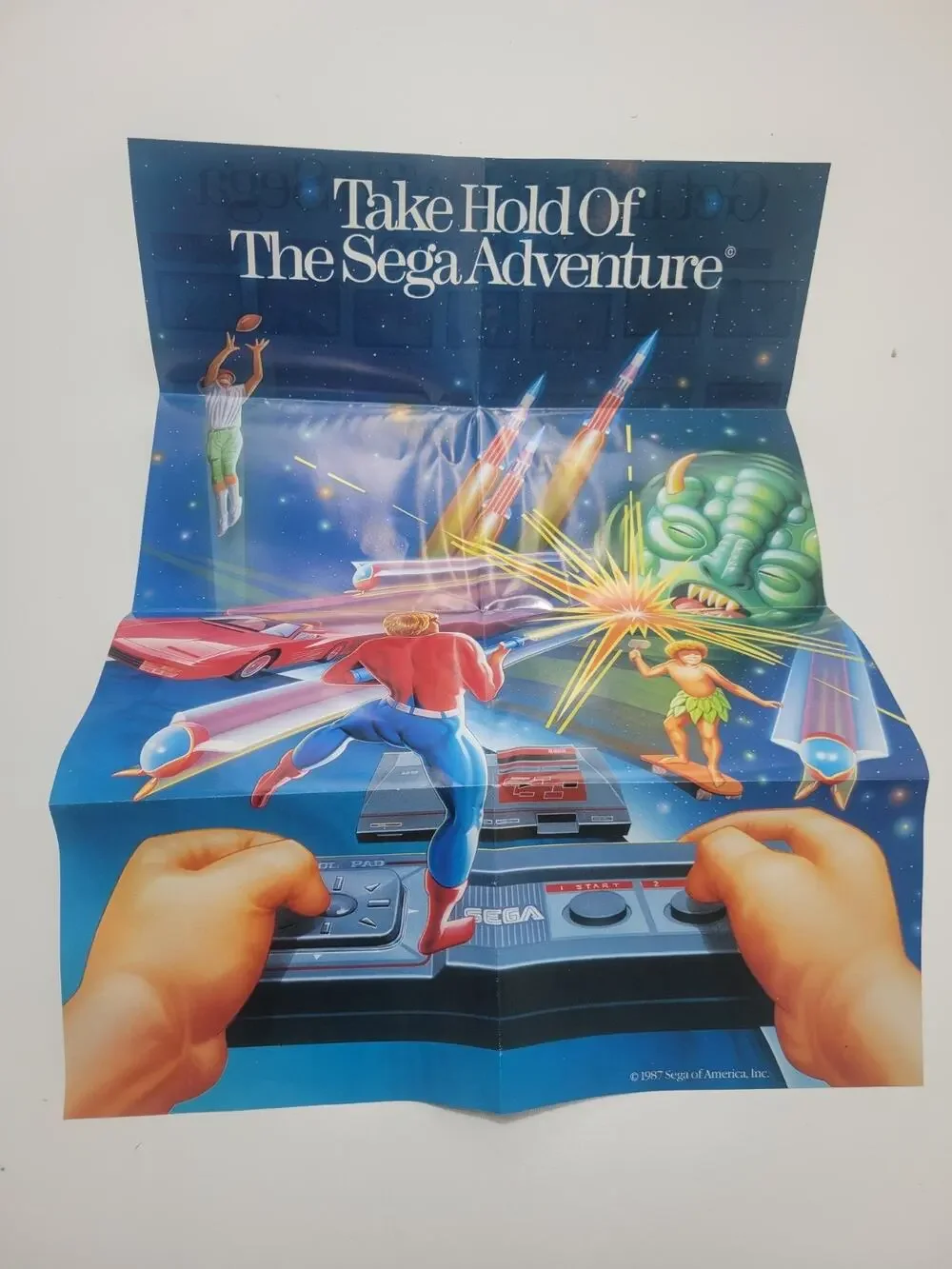 ¤ Take Hold Of The Sega Adventure Insert Poster 1987 ¤ Sega Master System SMS